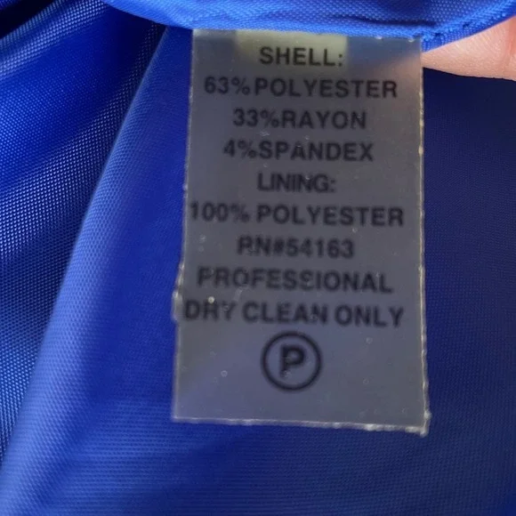 Calvin Klein Sheath Dress Women 2P Royal Blue Pleated Sleeveless Round Neck - Picture 2 of 11